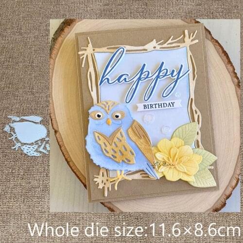 XLDesign Craft Metal stencil mold Cutting Dies owl bird decoration scrapbook die cuts Album Paper Card Craft Embossing