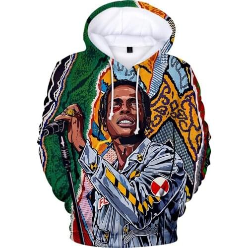 Popular Rapper Singer A$AP ROCKY Sweatshirt Hoodies in Men/Women Hip Hop Rapper ASAP ROCKY Clothing High Quality Clothes Autumn