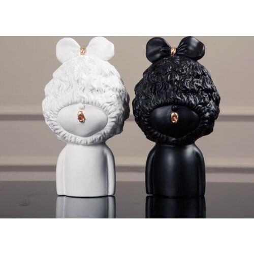 Simple Resin White Character Statue Crafts Decoration Home Living Room Wine Cabinet Decoration Home Decoration Accessories Gift