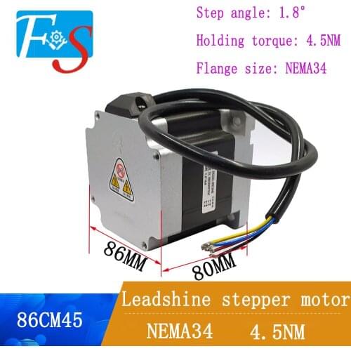 Leadshine NEMA34 stepper motor 86CM45 86 x 80mm 4-lead 6A 4.5N.m Nema 34 motor 80mm 3D printer CNC engraving machine