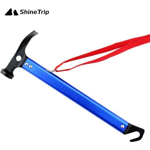 ShineTrip Outdoor Camping Hammer Aluminum Alloy Mountain Climbing Hammer Multifunctional Tent Sky Curtain Ground Nail Hammer