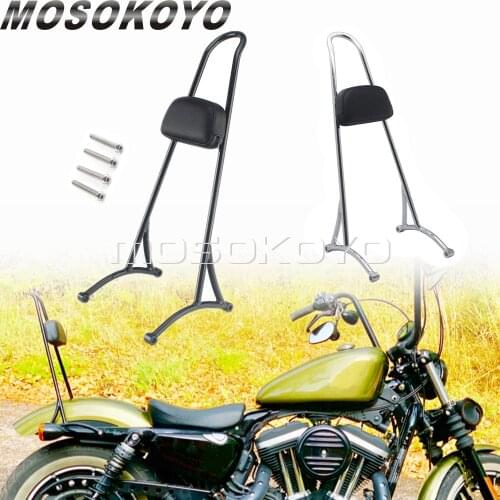 Motorcycle 20'' Tall Sissy Bar Passenger Backrest Pad for Harley Sportster Iron 883 1200 XL 883R 883C 1200C XLH1200 XLH883 96-03