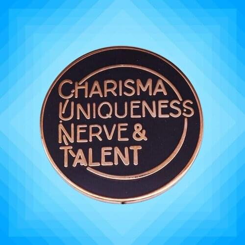 Charisma Uniqueness Nerve & Talent Enamel Brooch Pins Badge Lapel Pin Brooches Alloy Metal Fashion Jewelry Accessories
