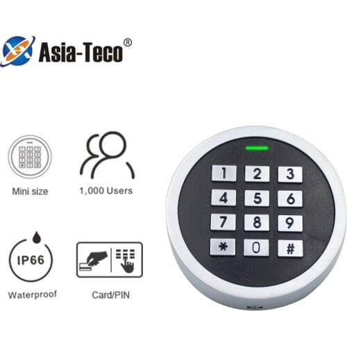 IP66 waterproof metal access control circular password swipe card mini access control integrated machine