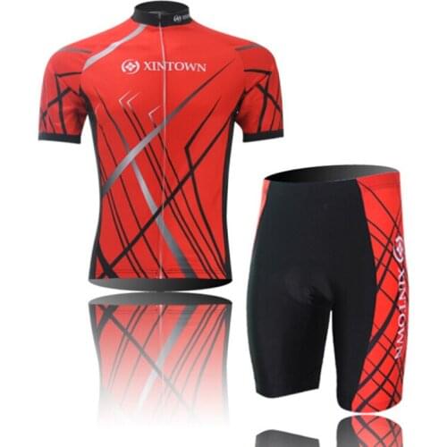 XINTOWN Summer Cycling Jersey Sets Men Short Sleeve Cycling Clothing Ropa Ciclismo Quick Dry Mtb Bicycle Jersey Gel Shorts Sets