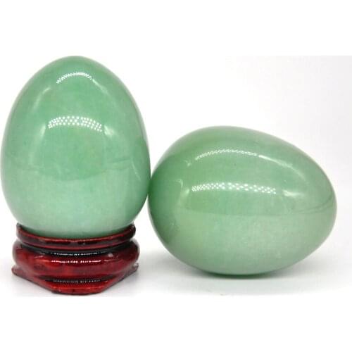35x50mm Green Aventurine Egg Shaped Stone Healing Natural Crystal Massage Minerale Gemstone Spiritual Decoration Collection