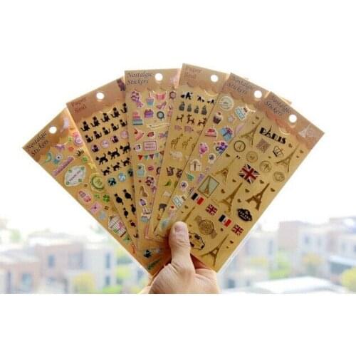 1pcs/Lot Lovely Gilding Series Planner Stickers Scrapbooking Kawaii DIY Decoration Stick Label Sticker Stickers