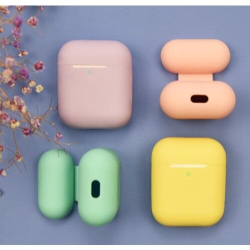 1PCS Silicone TPU Bluetooth Wireless Earphone Case Protective Cover Skin Accessories For Apple Airpods Charging Box Bags Sleeve