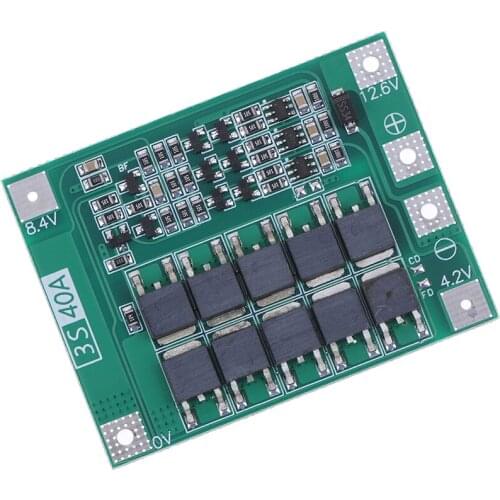 1Pcs Lithium Battery Protection Board 3S 40A 18650 Li-Ion Lithium Battery Charger Protection Board For Drill Motor