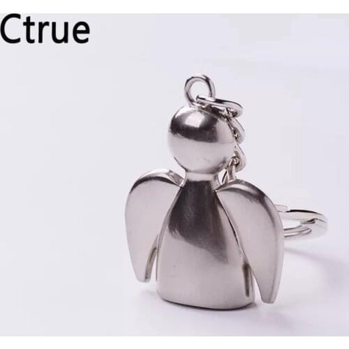 10 pcs sliver angel Keychain alloy key chain wedding souvenirs Wedding Gifts For Guests baby shower birthday gift