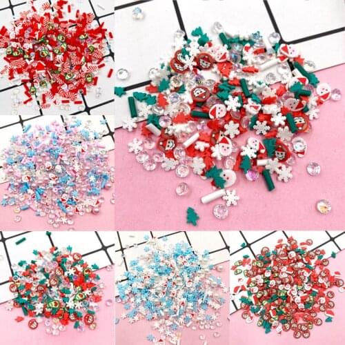 100g Mixed Polymer Hot Clay Rhinestone Pearl Clay Sprinkles for Crafts DIY Slime Filling Tiny Cute plastic klei Accessories