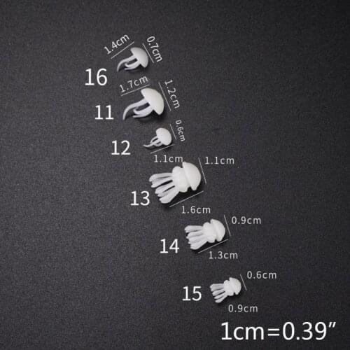 16 Pcs/set Epoxy Filling Material Crystal Ocean Resin 3D Mini Jellyfish Modeling