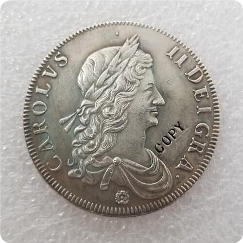 1662 England (United Kingdom) 1 Crown - Charles II (1st bust) Copy Coin