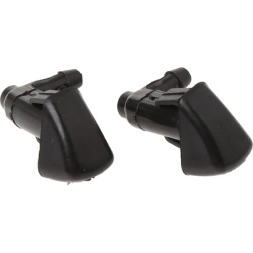 2 Pcs Windshield Wiper Water Spray Jet Washer Nozzle For 2003-2007 Honda Accord Plastic Black replacement spray pattern