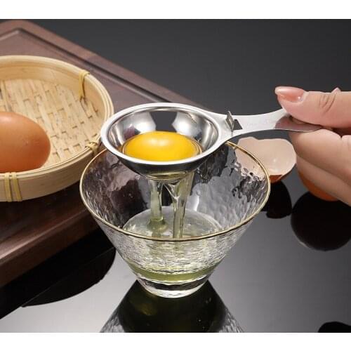 4Stainless Steel Egg White Separator Tools Eggs Yolk Filter Gadgets Kitchen Accessories Separating Funnel Spoon Egg Divider Tool