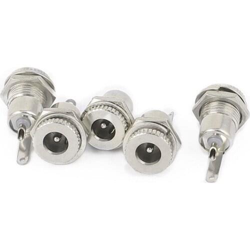 5PCS/LOT 5.5 mm x 2.1mm DC099 DC-099 DC Power Jack Socket Metal Female Panel Mount Connector