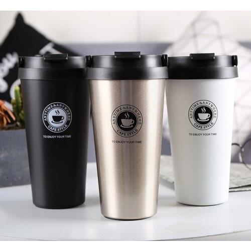 500ml Double Wall Stainless Steel Vacuum Flasks Thermo Cup Coffee Tea Milk Travel Mug Thermol Bottle Water Bottle Thermoses