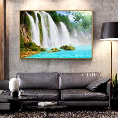 Artcozy Oil Canvas Painting waterfall For Home Decoration Wall Art