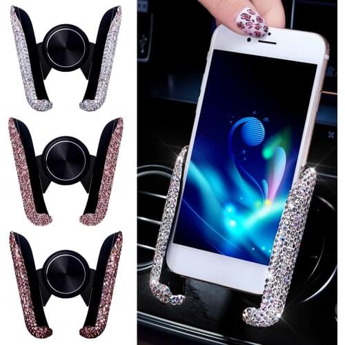 Mini Car Phone Holder Air Vent Stand for Iphone XS 11 4.0-6.0 Inch Mobilephone Auto Support Mount Car Phone Bracket