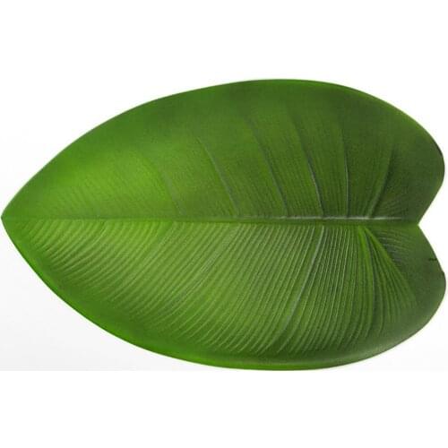 Household Elastic Place Mat Bright-colored EVA Creative Simulation Leaf Shape Wear-resistant Dinner Mat Home Kitchen Supplies