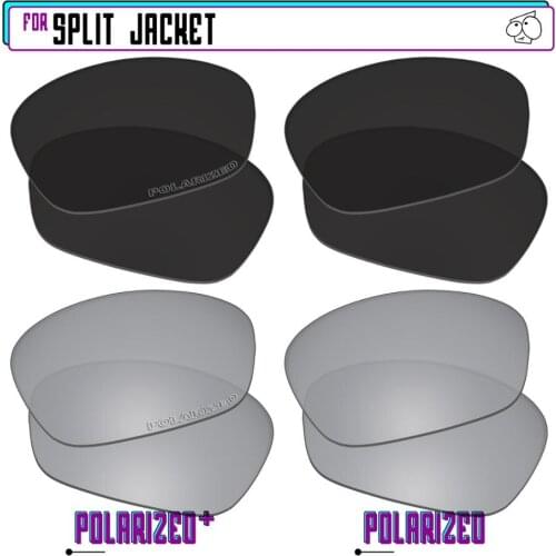 EZReplace Polarized Replacement Lenses for - Oakley Split Jacket Sunglasses - BlkSirP Plus-BlkSirP