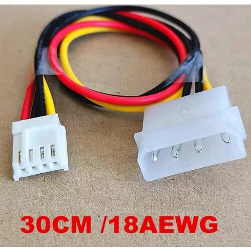 IDE Molex 4pin Male To 4Pin 2.54MM Female to IDE 4pin Power Supply Cable 30CM Floppy Drive Adapter PC Connector Cord PSU 18AWG