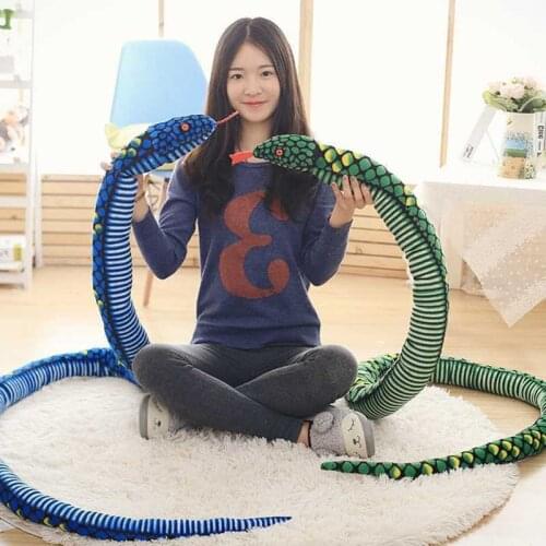 110" / 280cm Simulation Snake Long Plush Toy Stuffed Animals Doll Soft Gift Cotton Birthday Show Promotion Gift