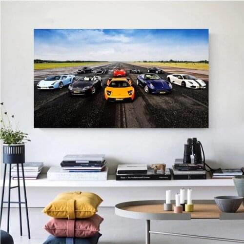 Cool Classic Super Car Sports Car Poster Print Wall Art Canvas Paintings Wall Art for Living Room Home Decor Cuadros