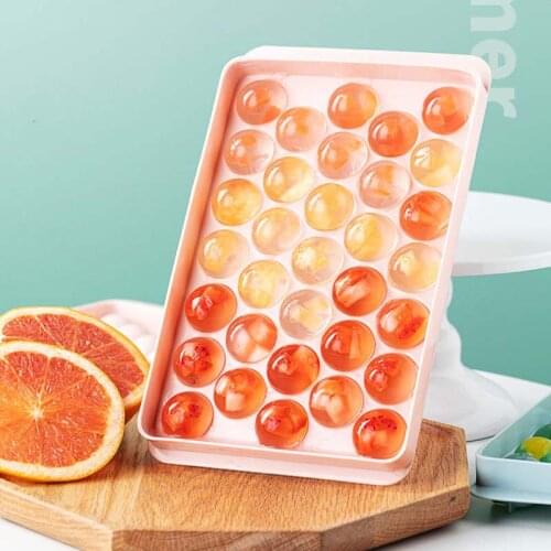 33Grids Ice Cube Maker Food Grade 3D Round DIY Ice Cream Block Tray Lattice Box Mold Summer Party Ice Tools Ice Mold Ball Mold