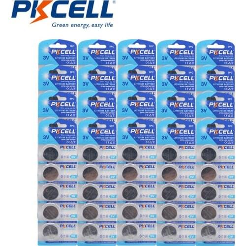 100pcs/20card PKCELL CR2320 Lithium Battery LiMnO2 Watch Button Cell For car key High-Performance Button Battery coin cell 13Ah
