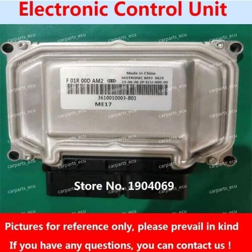 Engine Computer Board F01R00DAM2 3610010003-B01 F01RB0DAM2 ME17 ECU F01R00DKL1 F01RB0DKL1 361001000-A40 For Zotye Car