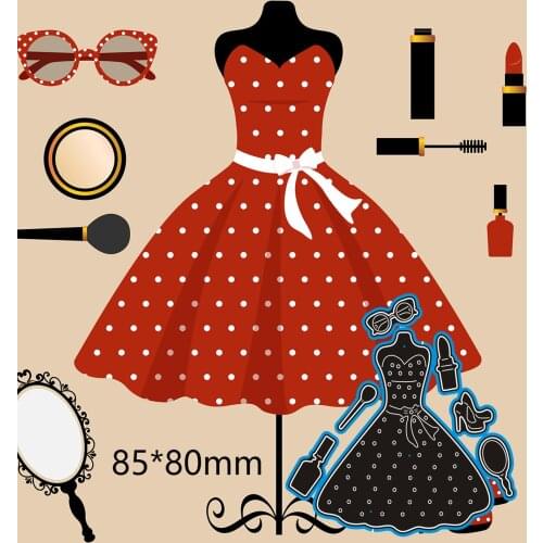 85*80mm DRESSING UP New Metal Cutting Dies for decor card DIY Scrapbooking stencil Paper Album template Dies