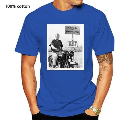 New Steve Mc Queen The Great Escape Swag Men Birthday Present Summer 2019 New Brand Cheap Sale 100 % Cotton Funny Shirts