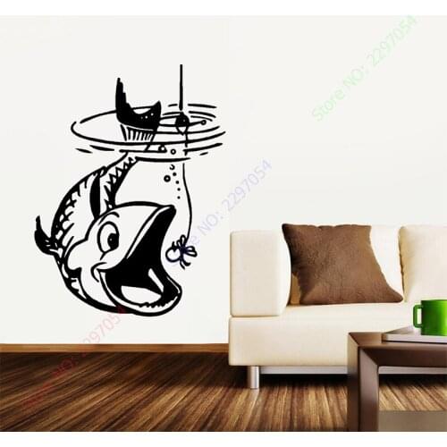 New Wall stickers Home decor SIze:560mm*750mm PVC Vinyl paster Removable Art Mural cartoon child Fish