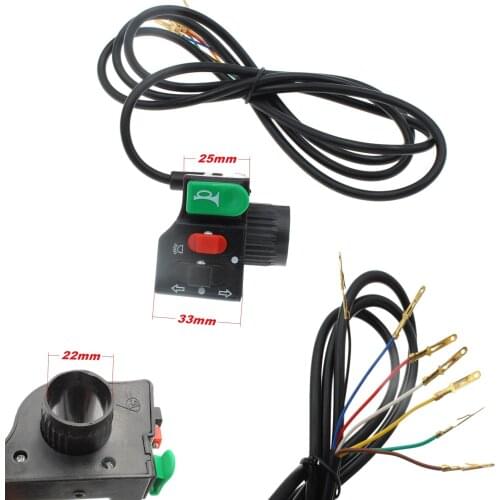 New 3 Function Front Headlight, Horn, Turn Light Signal Switch Assembly For Electric Bike Scooter Dirt Pit Motorcycle