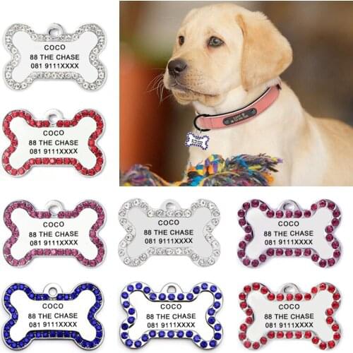 Personalized Pet ID Tags Engraved Pet Name Number Address Cat Dog Collar Pet Pendant Puppy Cat Necklace Charm Collar Accessories