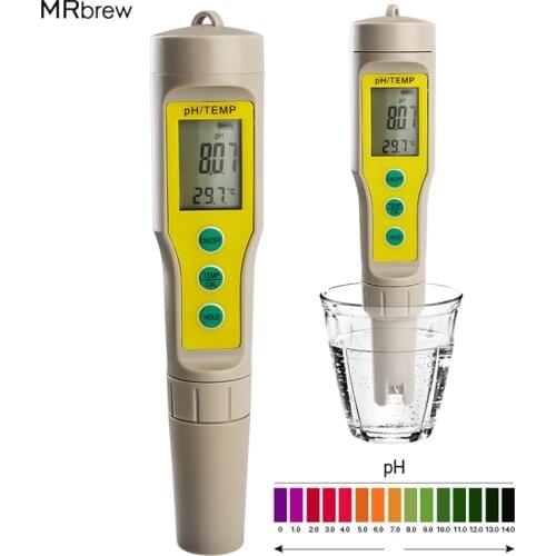 Professional Mini PH Meter Automatic Correction Waterproof Acidity Meter Pen Type Quality Analysis Device With Backlight