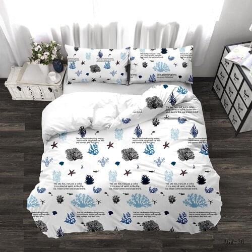 Simple Bedding Sets Pillowcase For Kids And Adults Bed Set Irregular Figure Bedclothes Fashion Leaves Duvet Cover
