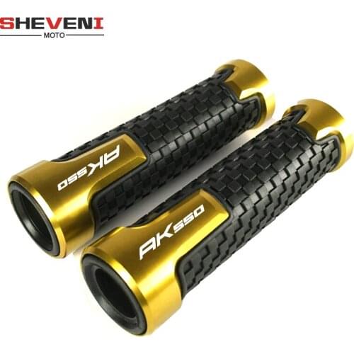 With logo ak550 7/8" 22mm Motorcycle handlebar grips end scooter handle bar grip For kymco AK 550 AK550 2017 2018