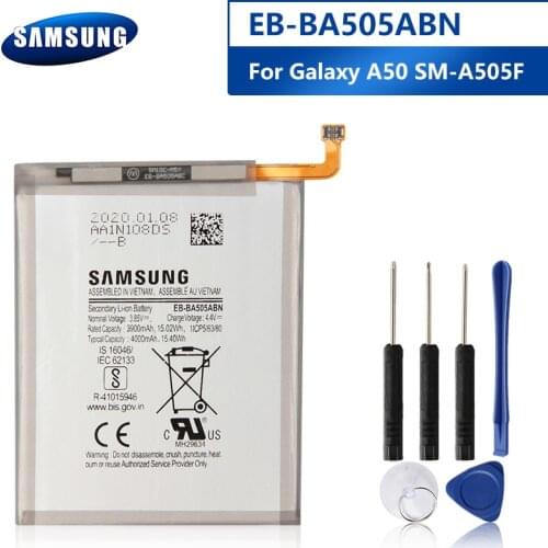 Samsung Original EB-BA505ABU Battery For Samsung Galaxy A20 SM-A205FN Genuine Replacement Phone Battery 4000mAh