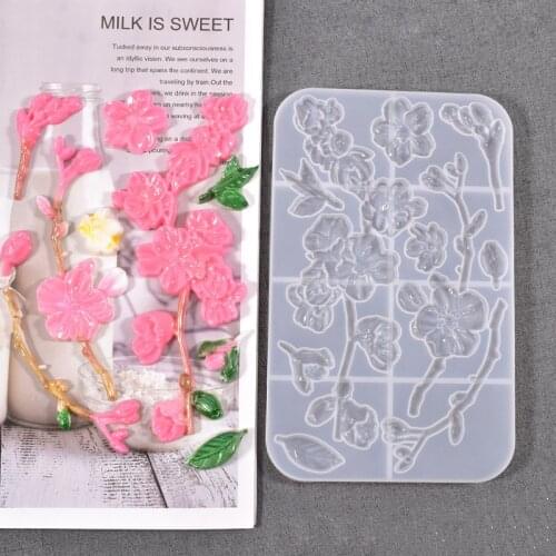 Leaves Branch Border Silicone Molds Cupcake Topper Fondant Cake Decorating Polymer Clay Jewelry Candy Chocolate Gumpaste Moulds