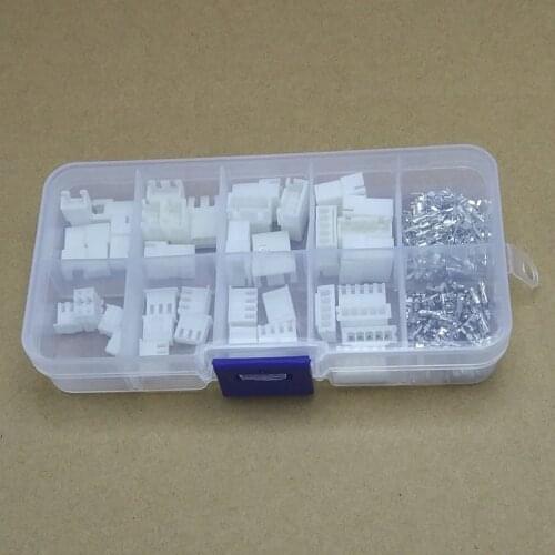 180pcs XH Plug Male & Female JST Aerial Docking XH2.54 2p 3p 4p 5 pin 2.54mm Wire Cable Connector for Battery Charging Cable DIY