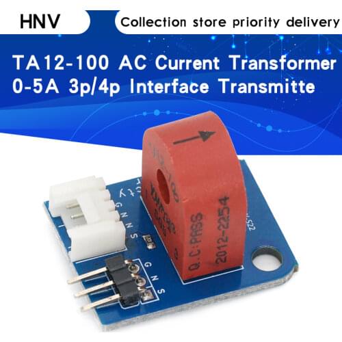 TA12-100 AC current transformer current sensor module 0-5A 3p/ 4p interface transmitte