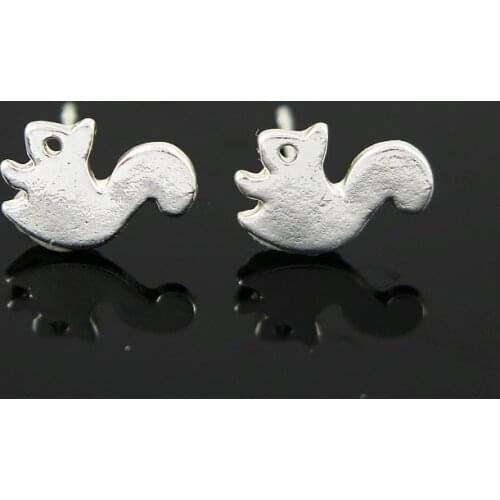 TianBo 2018 Ethnic Forest Squirrel Stud Earrings for Women Fashion Animal Earrings Wedding Jewelry Cheap Earrings brincos