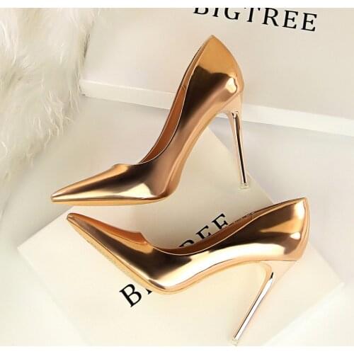 BIGTREE Women Pumps Shoes New Patent Leather Fashion Women Sexy High Heels Shoes Office Shoes Womens Wedding Shoes Party