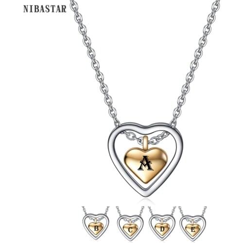Double Love Heart Stainless Steel Pendants Necklaces For Women Gold Silver Color Valentines Day Jewelry Gift Female