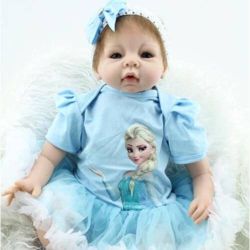 22 inch reborn baby Beb reborn baby doll lifelike soft silicone vinyl real gentle touch Silicone Reborn Baby Dol childrens toys