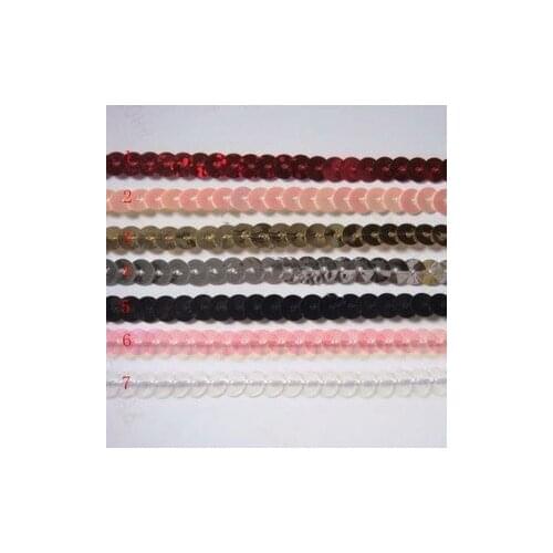 9yard/bag DIY clothing accessories lace manual material 6 mm flat silver gold sequins PVC rope 010001013