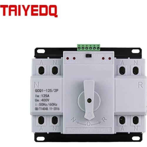 Ats 2P Dual Power Automatic Transfer Switch Circuit Breaker MCB 2P/220V AC 16A 20A 25A 32A 40A 50A 60A 63A 80A 100A 125A