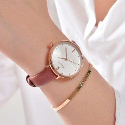 Elegant Ladies Dress Watch Fashion Ultra Thin Rose Gold Women Watches Soft Leather Quartz Watch Zegarek Damski Montre Femme Gift